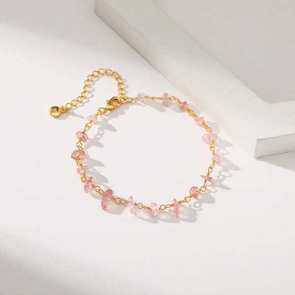 Irregular Natural Gravel Niche Turquoise Bracelet