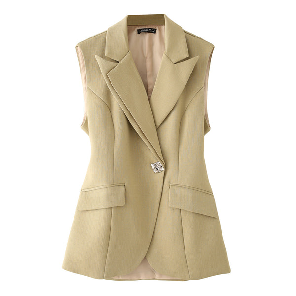 European And American Style Temperament Commute Trendy Backless Irregular Suit Vest