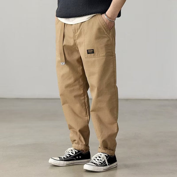 Casual Solid Color Lazy Youth Popularity Overalls Fashionable Trendy Gray Green