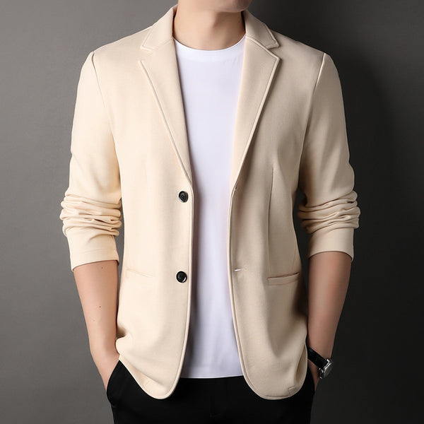 Solid Color Button Fashion Men's Casual Cotton Jacket