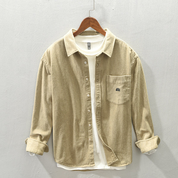 Men's Brushed Long Sleeve Casual Shirt