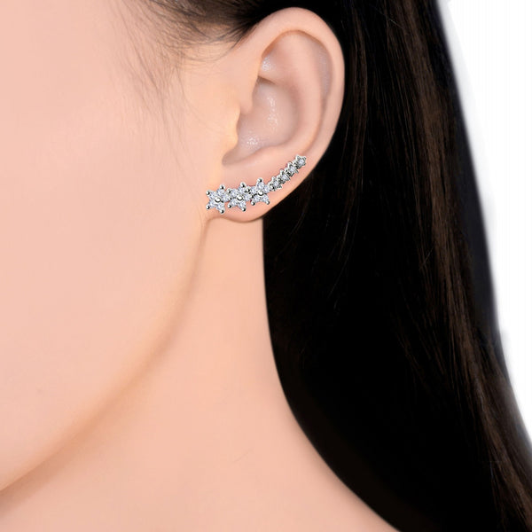 Diamond Snowflake Female All Match Luxury Earrings