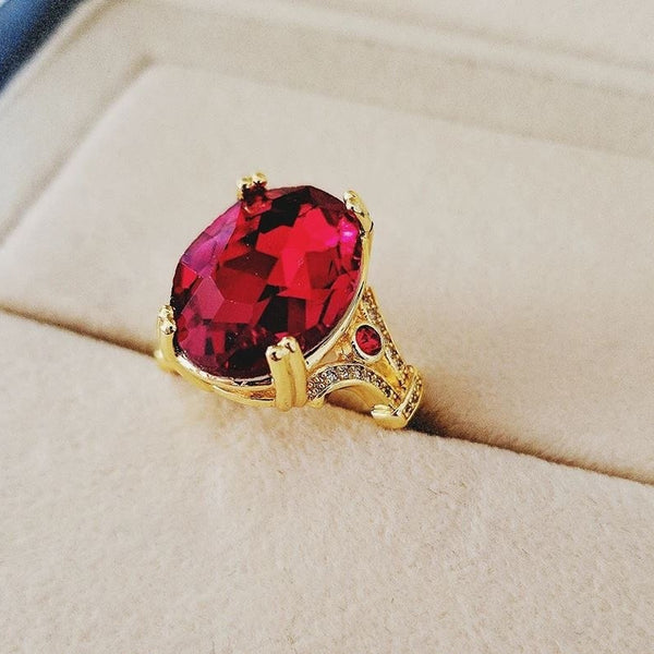 European And American Ornament Two-tone Ring