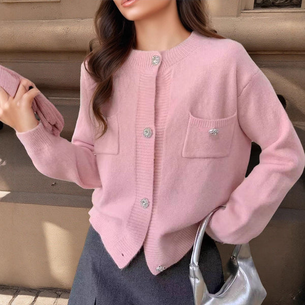 Women's Long-sleeved Knitted Cardigan Simple Coat